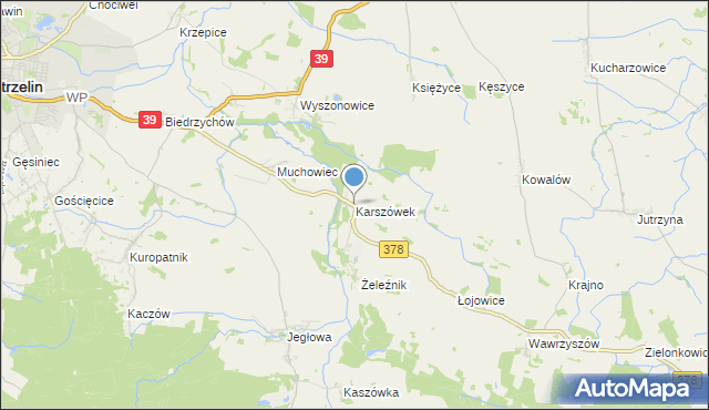 mapa Karszówek, Karszówek na mapie Targeo