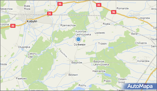 mapa Katarzynów, Katarzynów gmina Zduny na mapie Targeo