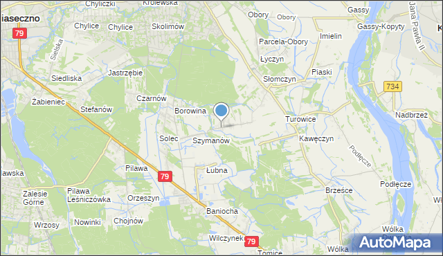 mapa Kawęczynek, Kawęczynek gmina Konstancin-Jeziorna na mapie Targeo