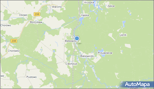 mapa Kawka, Kawka gmina Kępice na mapie Targeo