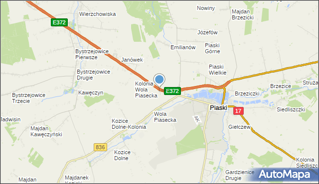 mapa Kębłów, Kębłów gmina Piaski na mapie Targeo