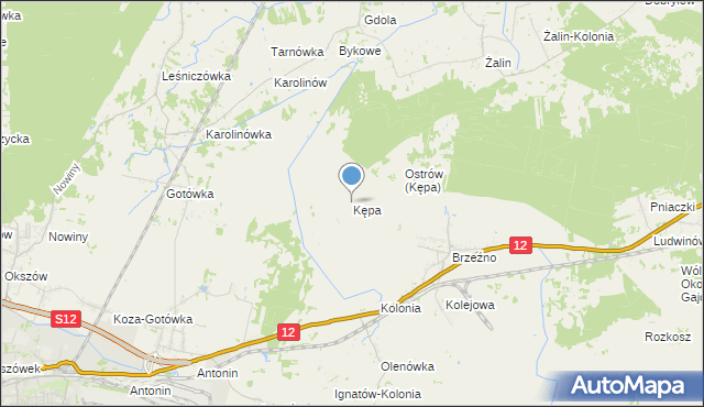 mapa Kępa, Kępa gmina Dorohusk na mapie Targeo