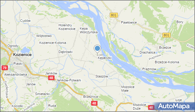 mapa Kępeczki, Kępeczki na mapie Targeo