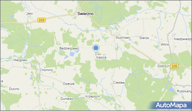 mapa Kępica, Kępica na mapie Targeo