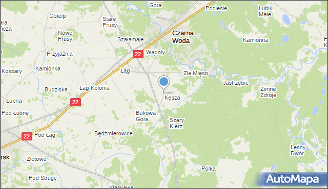 mapa Kęsza, Kęsza na mapie Targeo