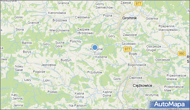 mapa Kipszna, Kipszna na mapie Targeo