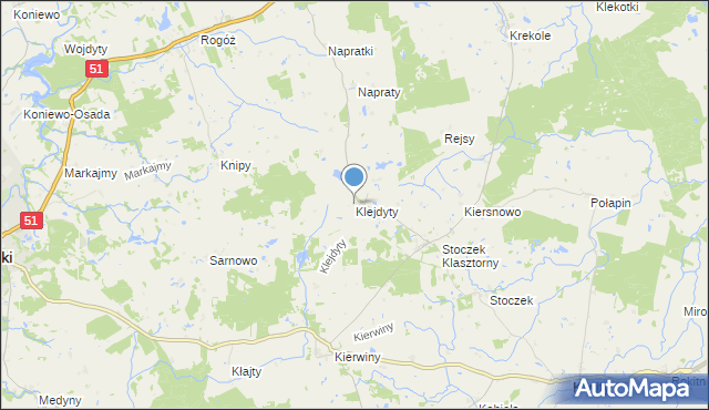 mapa Klejdyty, Klejdyty na mapie Targeo