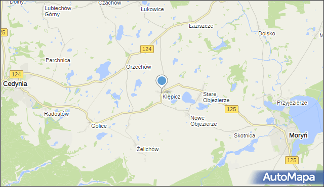 mapa Klępicz, Klępicz na mapie Targeo