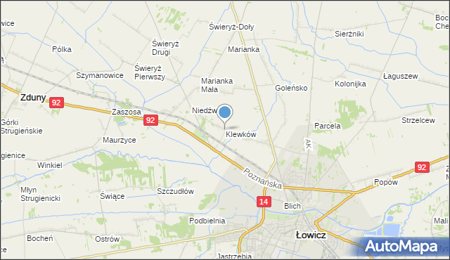 mapa Klewków, Klewków na mapie Targeo