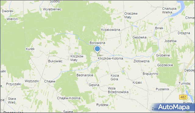 mapa Kliczków-Kolonia, Kliczków-Kolonia na mapie Targeo