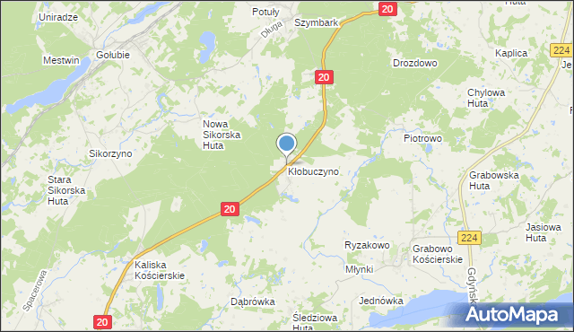 mapa Kłobuczyno, Kłobuczyno na mapie Targeo