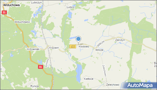 mapa Kłodowo, Kłodowo na mapie Targeo