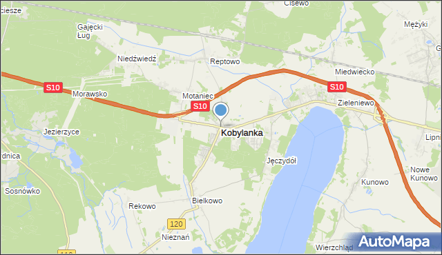 mapa Kobylanka, Kobylanka powiat stargardzki na mapie Targeo