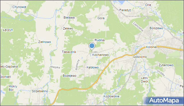 mapa Kochanowo, Kochanowo gmina Luzino na mapie Targeo