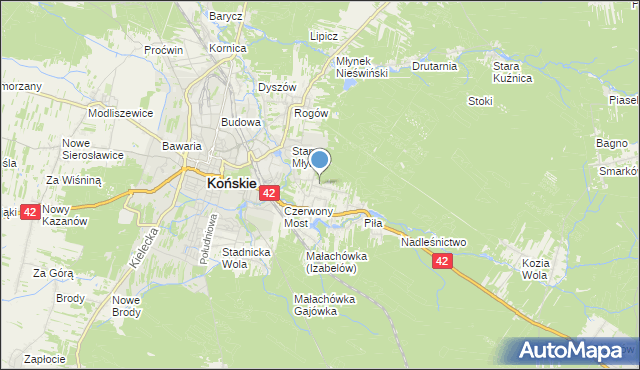 mapa Koczwara, Koczwara na mapie Targeo