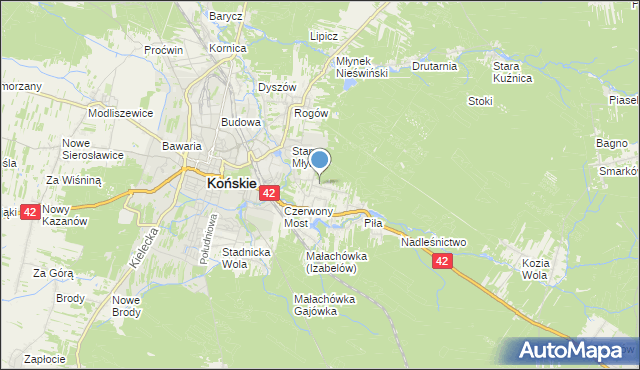 mapa Koczwara, Koczwara na mapie Targeo