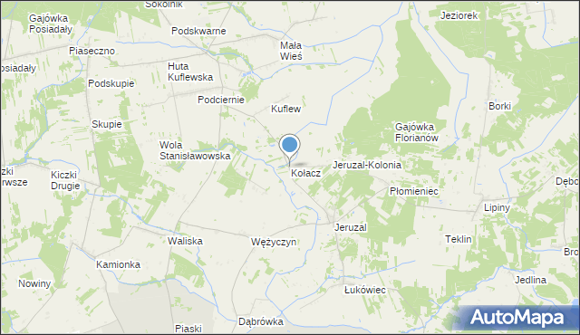 mapa Kołacz, Kołacz gmina Mrozy na mapie Targeo