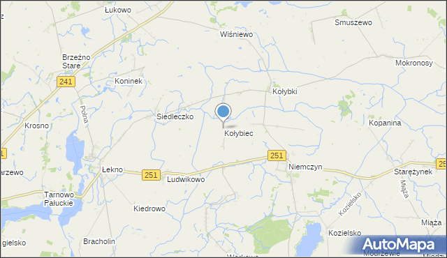 mapa Kołybiec, Kołybiec na mapie Targeo