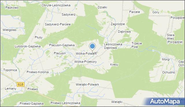 mapa Komorowo, Komorowo gmina Rząśnik na mapie Targeo