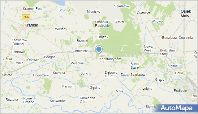 mapa Konstantynów, Konstantynów gmina Kramsk na mapie Targeo