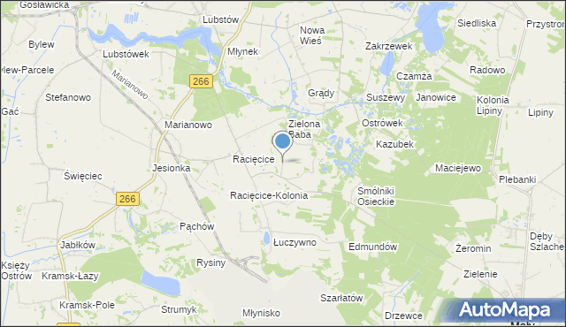 mapa Koszary, Koszary gmina Sompolno na mapie Targeo