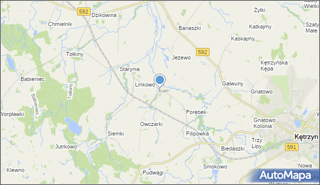 mapa Kotkowo, Kotkowo gmina Kętrzyn na mapie Targeo
