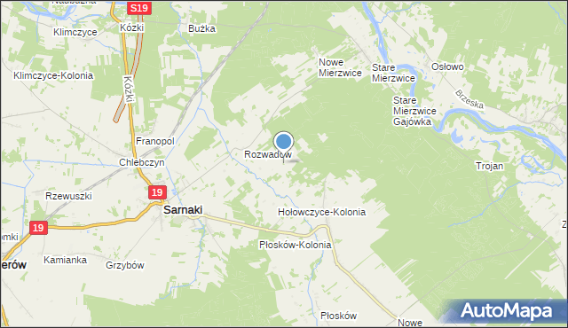 mapa Kozik, Kozik na mapie Targeo