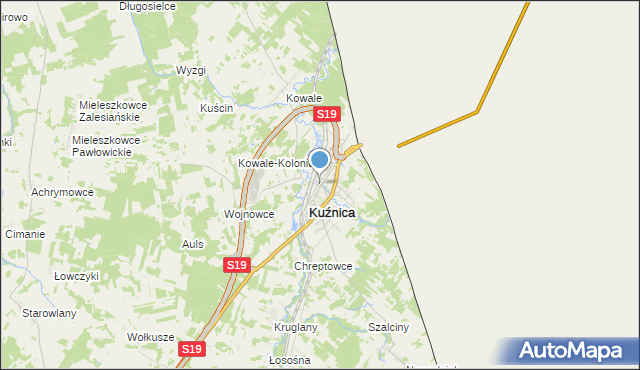 Mapa Koźnica, Koźnica na mapie Targeo