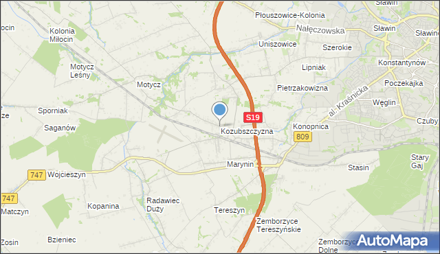 mapa Kozubszczyzna, Kozubszczyzna na mapie Targeo