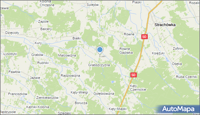 mapa Krawcowizna, Krawcowizna na mapie Targeo