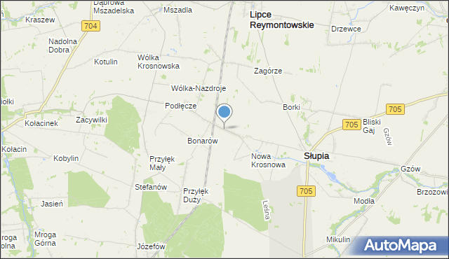 mapa Krosnowa, Krosnowa na mapie Targeo