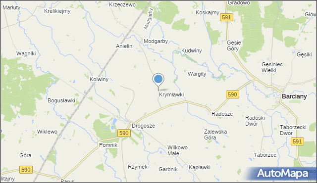 mapa Krymławki, Krymławki na mapie Targeo