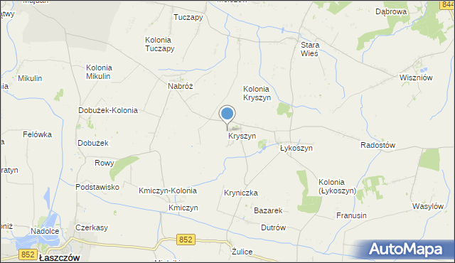 mapa Kryszyn, Kryszyn na mapie Targeo