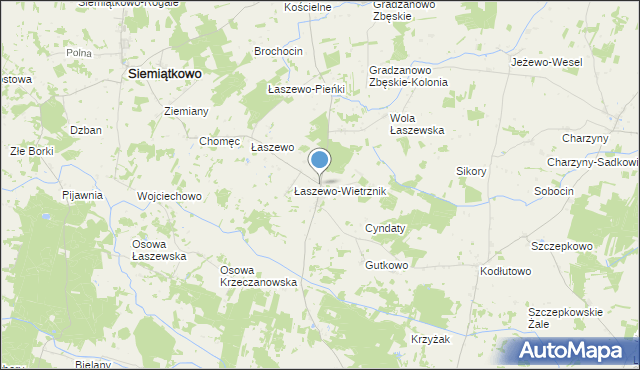 mapa Krzeczanowo, Krzeczanowo na mapie Targeo