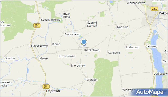 mapa Krzekotowo, Krzekotowo na mapie Targeo