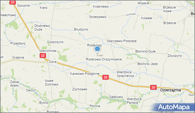 mapa Krzywanice-Trojany, Krzywanice-Trojany na mapie Targeo