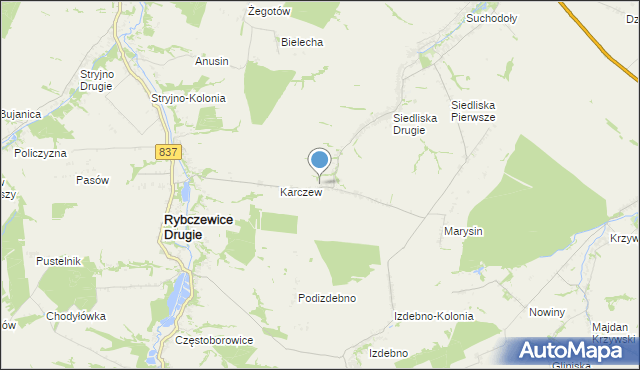 mapa Ksawerówka, Ksawerówka na mapie Targeo