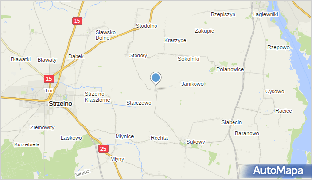 mapa Książ, Książ gmina Strzelno na mapie Targeo