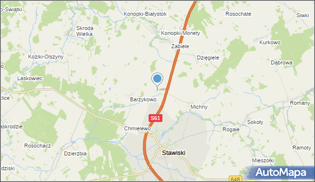 mapa Kuczyny, Kuczyny na mapie Targeo