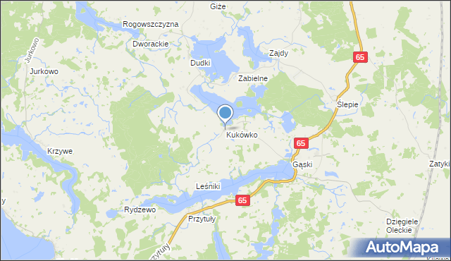 mapa Kukówko, Kukówko na mapie Targeo