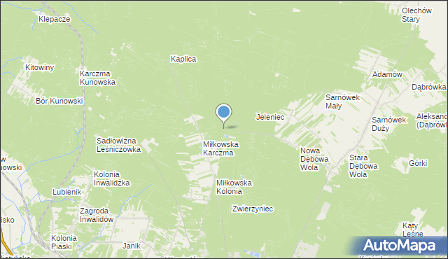 mapa Kurzacze, Kurzacze gmina Kunów na mapie Targeo