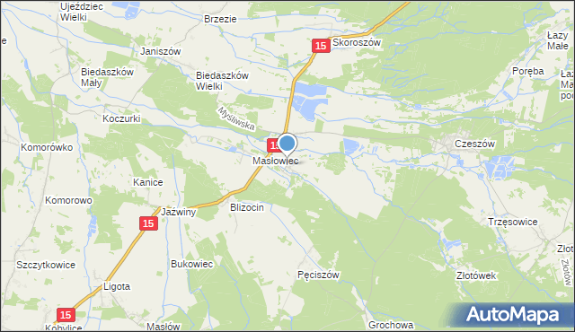 mapa Kuźniczysko, Kuźniczysko na mapie Targeo