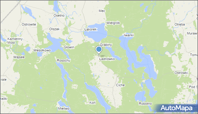 mapa Ładnówko, Ładnówko na mapie Targeo