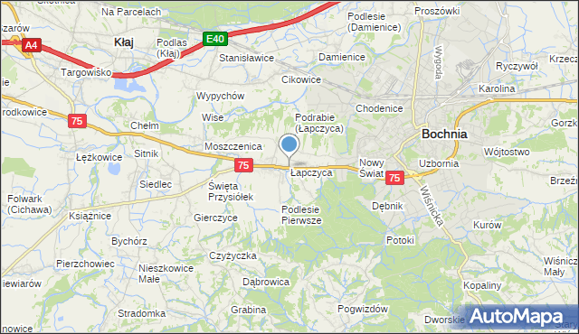 mapa Łapczyca, Łapczyca na mapie Targeo