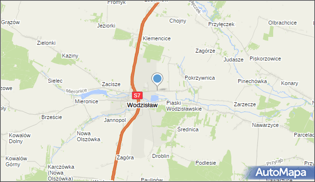 mapa Laskowa, Laskowa gmina Wodzisław na mapie Targeo