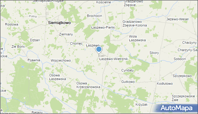 mapa Łaszewo-Wietrznik, Łaszewo-Wietrznik na mapie Targeo