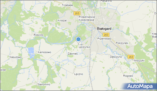 mapa Łęczynko, Łęczynko na mapie Targeo