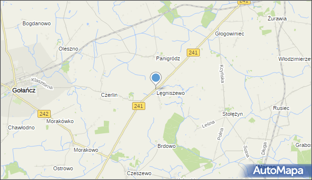 mapa Lęgniszewo, Lęgniszewo na mapie Targeo