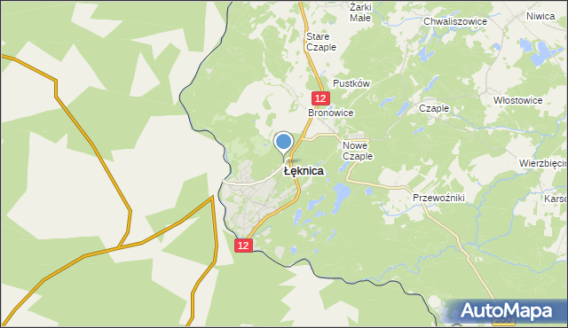 leknica mapa Mapa Łęknica, Łęknica powiat żarski na mapie Targeo