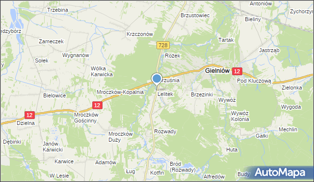 mapa Lelitek, Lelitek na mapie Targeo